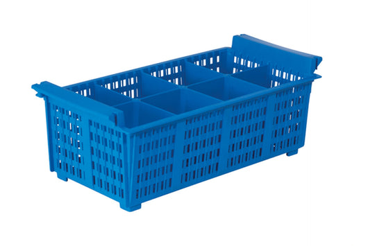 Cestello portaposate 8 scomparti blu cm 43x21x14