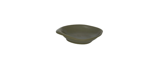 Coppetta ovale verde oliva cm 11,7x9,1 h 2,4