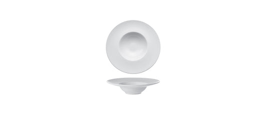 Piatto pasta Monaco bianco opaco Ø cm 25 interno Ø cm 12 - piatto pasta