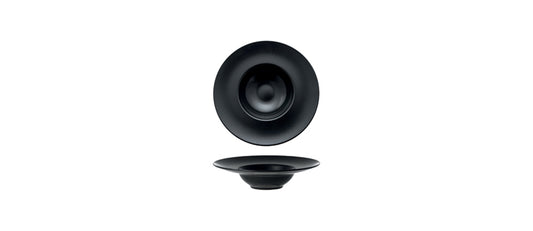 Piatto pasta Monaco nero opaco Ø cm 25 interno Ø cm 12 - piatto pasta