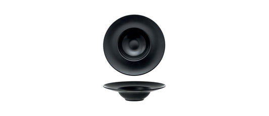 Piatto pasta Monaco nero opaco Ø cm 28 interno Ø cm 15 - piatto pasta