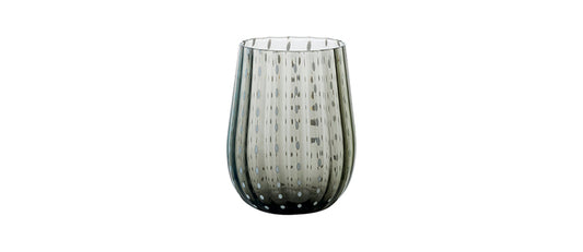 bicchiere acqua grigio Gocce vetro soffiato a bocca cl 40 Essentia - bicchiere tavola per tavola elegante e ristorazione, SKU 129482