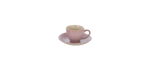 Piattino rosa antico Rustic per tazza caffè cm 11,7