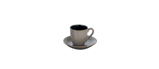 Piattino grigio per tazza caffè ø marrone scuro cl 9 h 69 c6