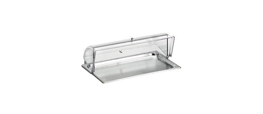 Vassoio Caleido inox affettati refrigerato GN 1/1 con coperchio policarbonato