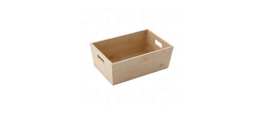 cestino pane bamboo rettangolare cm 30x20 h 11 - cestino buffet per presentare pane, prodotti da forno, frutta e piccole preparazioni