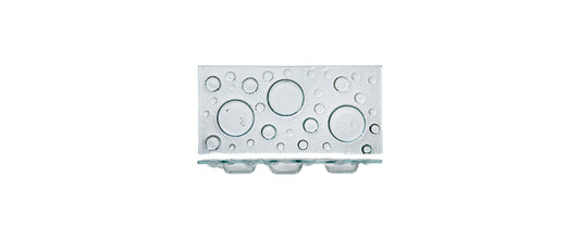 Piatto/antipastiera Bubble rettangolare cm 33x16 h 3 inviti Ø cm 6,3