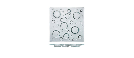 Piatto/antipastiera Bubble quadrato cm 30x30 h 3 inviti Ø cm 6,3