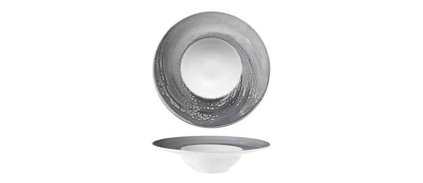 Piatto pasta Vortice grigio Ø cm 28 interno Ø cm 15 - piatto pasta