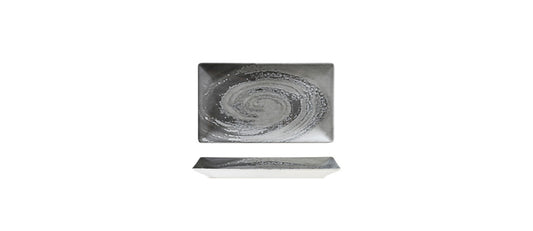 Vassoio rettangolare Vortice grigio cm 25x15 - articolo per la tavola