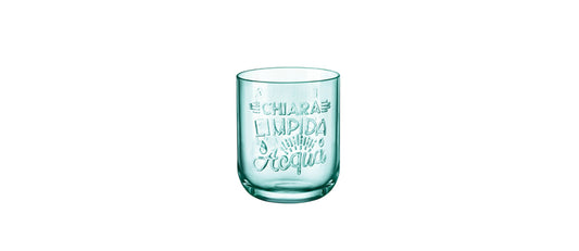 Bicchiere acqua federal green graphica cl 39,5 h 10 Ø cm 8,3