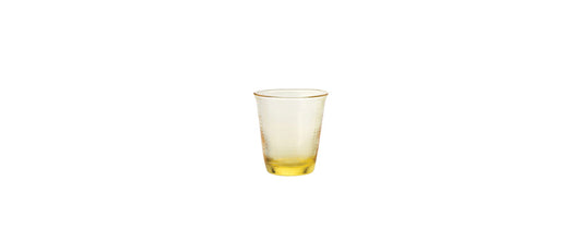 Bicchiere acqua giallo denim vetro colorato cl 27 h 9,5 Ø cm 8,6