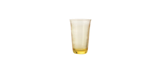 Bicchiere bibita giallo denim vetro colorato cl 38 h 13 Ø cm 8,3