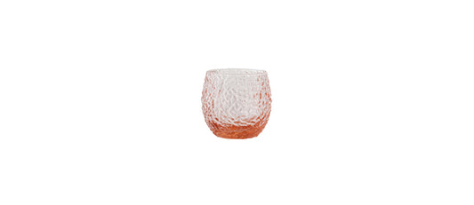Bicchiere acqua paper rosa easy vetro colorato cl 25 h 8,8 Ø cm 7,3