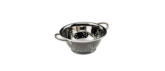 cestino/scolapasta inox smaltato tortora ø cm 18 - cestino buffet per presentare pane, prodotti da forno, frutta e piccole preparazioni