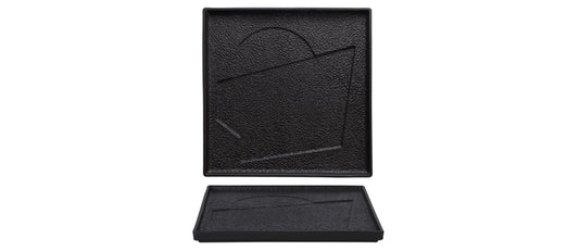 Vassoio quadrato Etna nero sunrise cm 30x30