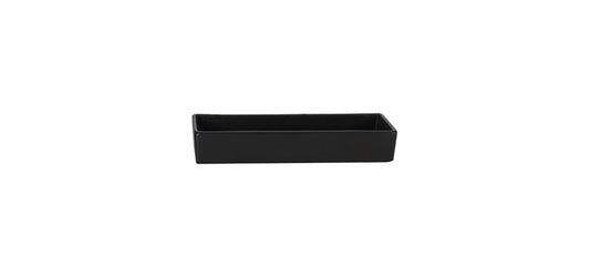 Coppetta rettangolare Etna nero nera cm 18x6 h 3,2
