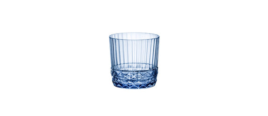 Bicchiere rocks america '20s sapphire blue cl 30 h 8,4