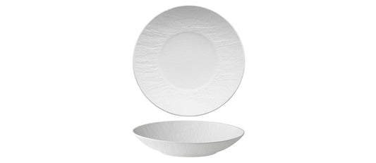 Piatto gourmet Erosion Bianco Ø cm 27