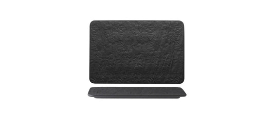 Vassoio rettangolare Erosion Nero cm 30x20