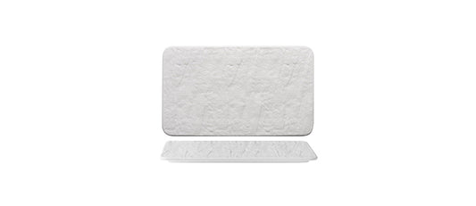 Vassoio rettangolare Erosion Bianco cm 25x15