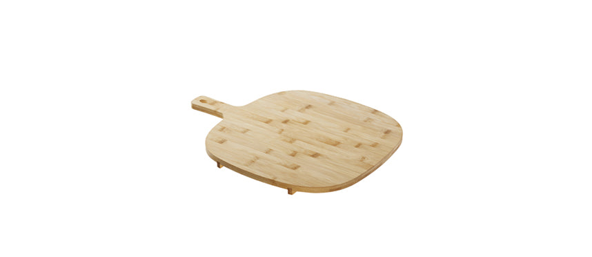 tagliere bamboo quadrondo con manico e piedi cm 30x30 h 1,5 - articolo buffet per organizzare e valorizzare il servizio buffet