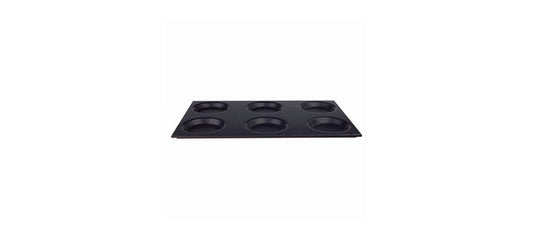 Teglia GN 1/1 cm 53x32,5 6 stampi Ø cm 12,5 - teglia per pasticceria