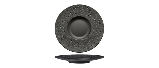 piatto piano gourmet Moon Nero Opaco Ø 32 cm - piatto piano gourmet