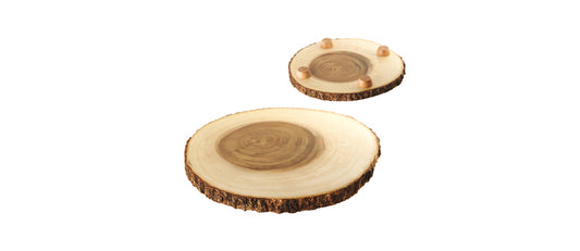 tagliere acacia con piedi ø cm 25,5 h 4 - articolo buffet per organizzare e valorizzare il servizio buffet