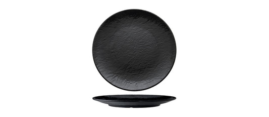 Vassoio tondo nero h 4,3 Ø cm 45