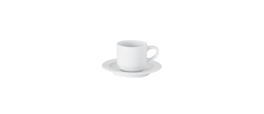 tazza caffe giava impilabile porcellana bianca con piattino cl 10 piattino per caffetteria