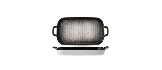 Tegame rettangolare con manici Shade nero cm 25,6x16 h 3 - articolo per la tavola