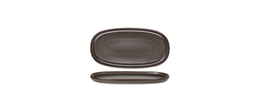 vassoio ovale reactive brown cm 30x15