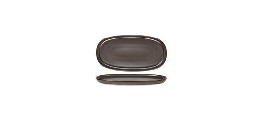vassoio ovale reactive brown cm 25x13