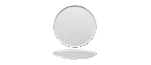 antique white scratched flat plate ø 27