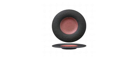 piatto frutta gemini copper porcellana effetto pietra decorata Ø cm 23 - piatto frutta