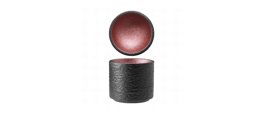 piatto cylinder gemini copper porcellana effetto pietra decorata Ø cm 10 h 9 - piatto