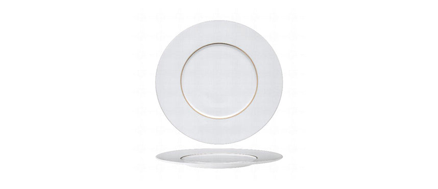 piatto piano ligne d'or porcellana limoge decorata Ø cm 29 - piatto piano