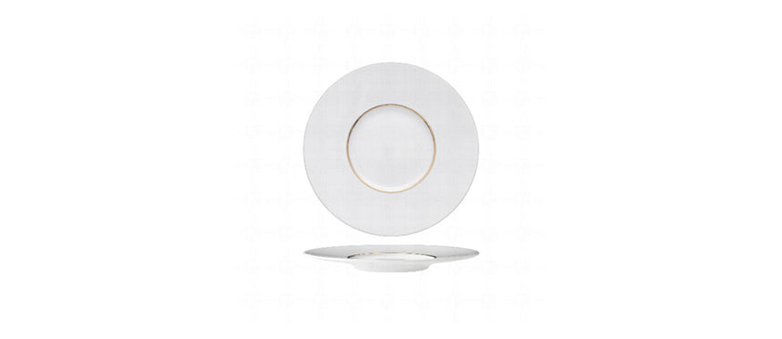 piatto pane ligne d'or porcellana limoge decorata Ø cm 17 - piatto pane