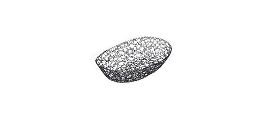cestino ovale cm 22x14 h 5 - cestino buffet per presentare pane, prodotti da forno, frutta e piccole preparazioni