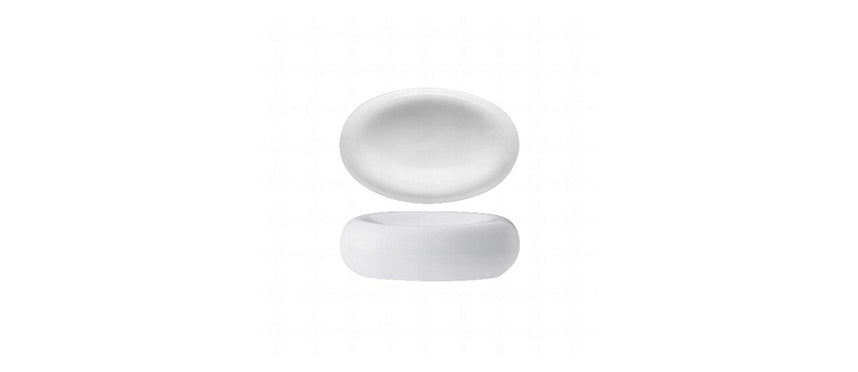 piatto gourmet ovale stone porcellana bianca cm 15x10,2 h 4,6 - piatto