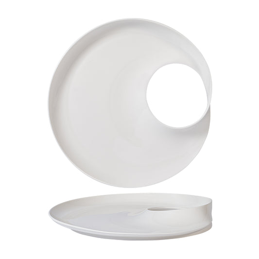 Piatto presentazione Magnesium Hole cm 26x25