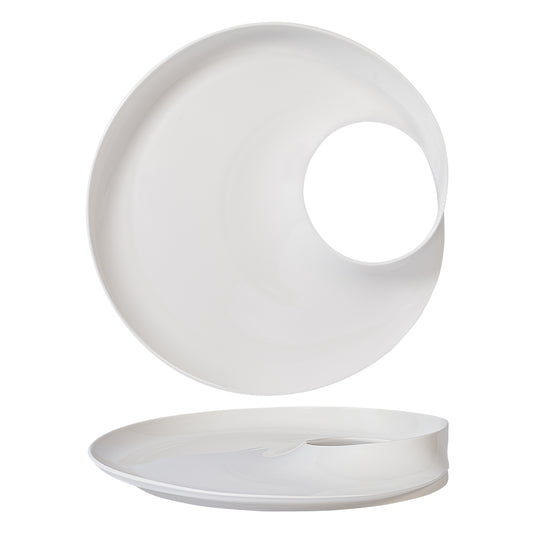 Piatto presentazione Magnesium Hole cm 31,2x30