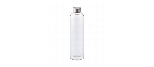 bottiglia vetro borosilicato con tappo inox lt 1 - articolo per la tavola