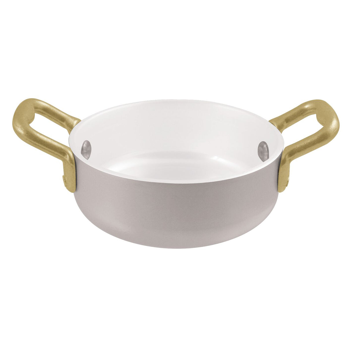 Casseruola bassa alluminio antiaderente 2 manici Ø 10 cm Paderno