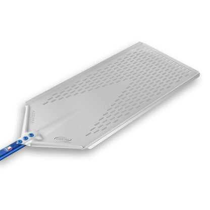Perforated blue pizza peel 40x80 cm