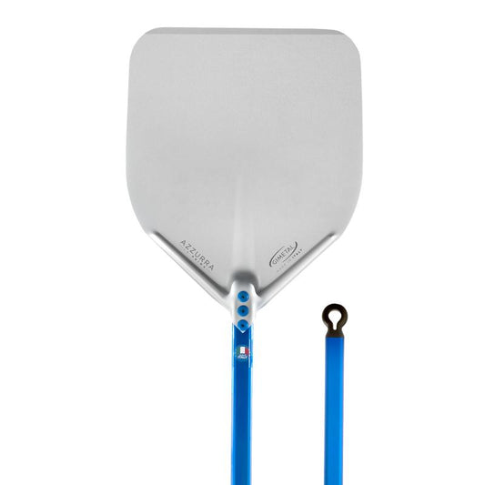 Pala pizza rettangolare azzurra cm 50x50