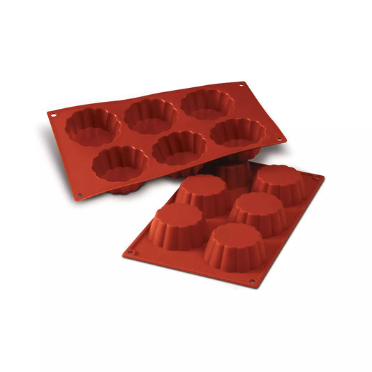 Stampo in silicone n.6 briochette ø 79 h 30 mm teglie e stampi silicone