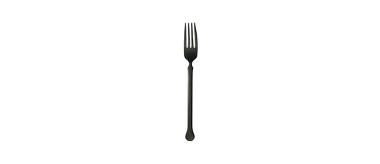 forchetta tavola Kiev pvd nero invecchiato acciaio inox 18/10 spessore mm 4 - forchetta tavola