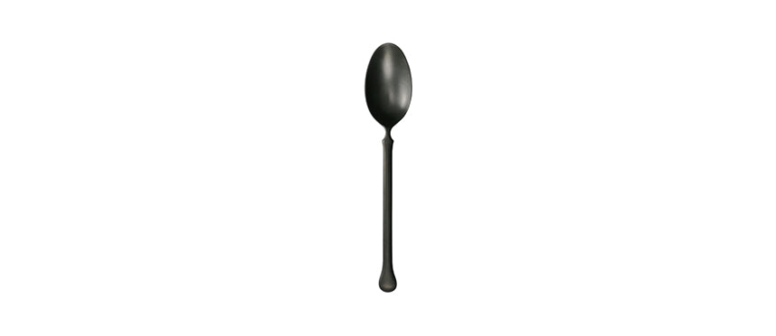 cucchiaio tavola Kiev pvd nero invecchiato acciaio inox 18/10 spessore mm 4 - cucchiaio tavola